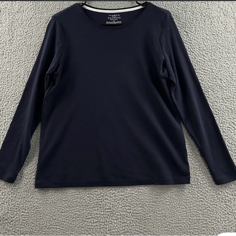 NWT Talbots Navy Blue Long Sleeve T-Shirt size 3X